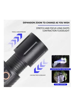 High Power T40 Strong Light Flashlight Led Flashlight Rechargeable 5 Modes Type C Fast Charging Flashlight Camping Hiking Emergency Variable Zoom Flashlight - pzsku/ZFA891CE3ABA64A9DC275Z/45/_/1725263543/7d1afae1-167e-462e-a0fe-ee0d02d1ac7f