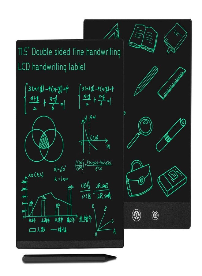 لوحة الكتابة الإلكترونية Amoretti Sonnet LCD، شاشة مزدوجة مقاس 11.5 بوصة، قابلة للمسح وإعادة الاستخدام، لوحة خدش إلكترونية للأطفال والكبار، لون أسود - Image 1