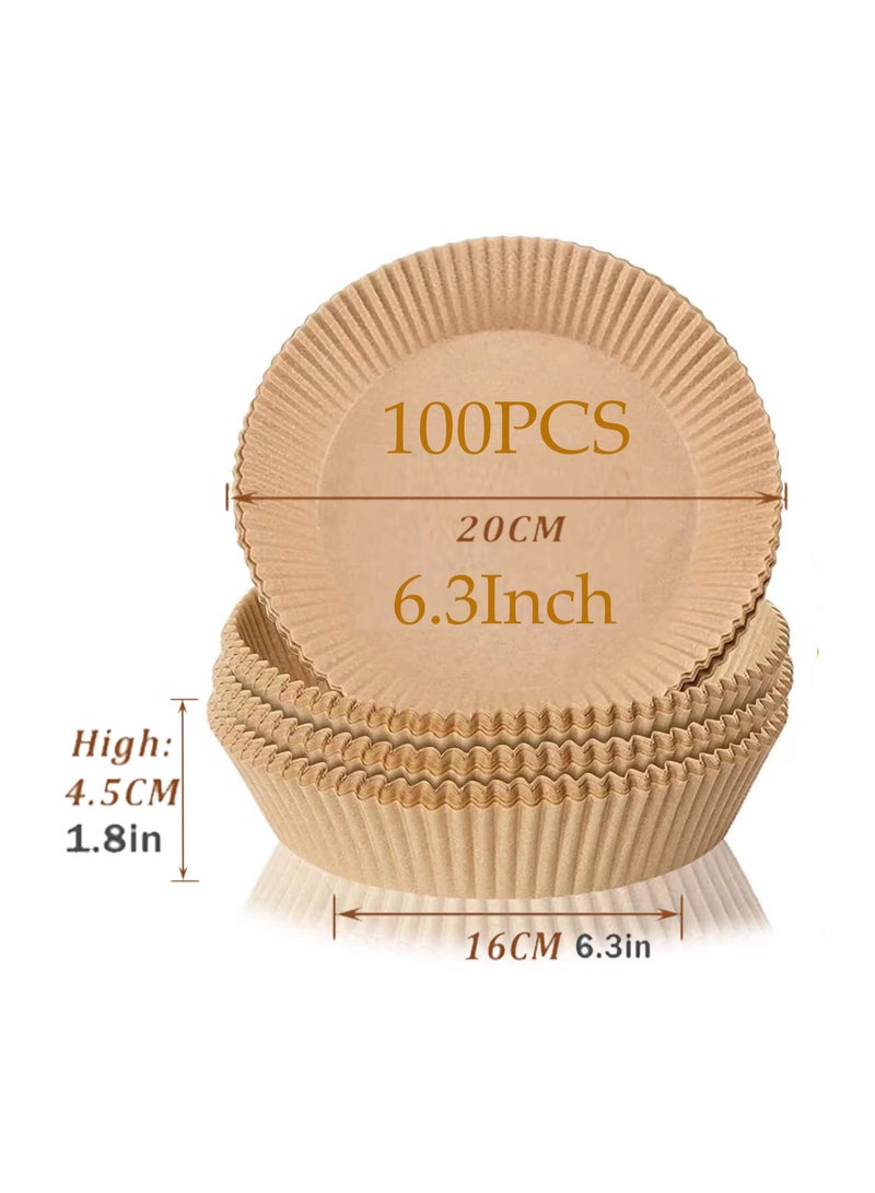 6.3 بوصة سميكة جولة غير ملتصقة بطانة الورق لمرة واحدة ، للخبز والمقلي الهواء - Image 1