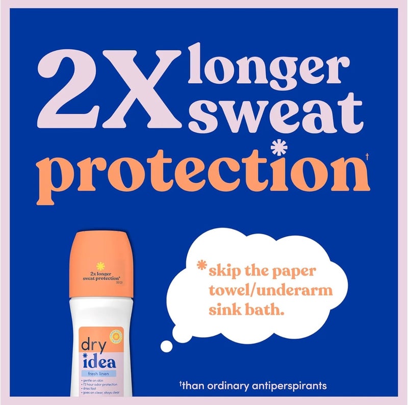 Dry Idea Fresh Linen Roll-On Antiperspirant Deodorant - 3.25 Ounce (Pack of 4) - Image 3