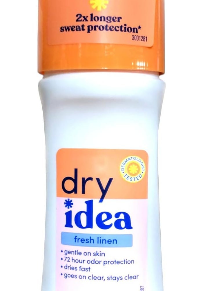 Dry Idea Fresh Linen Roll-On Antiperspirant Deodorant - 3.25 Ounce (Pack of 4) - Image 3