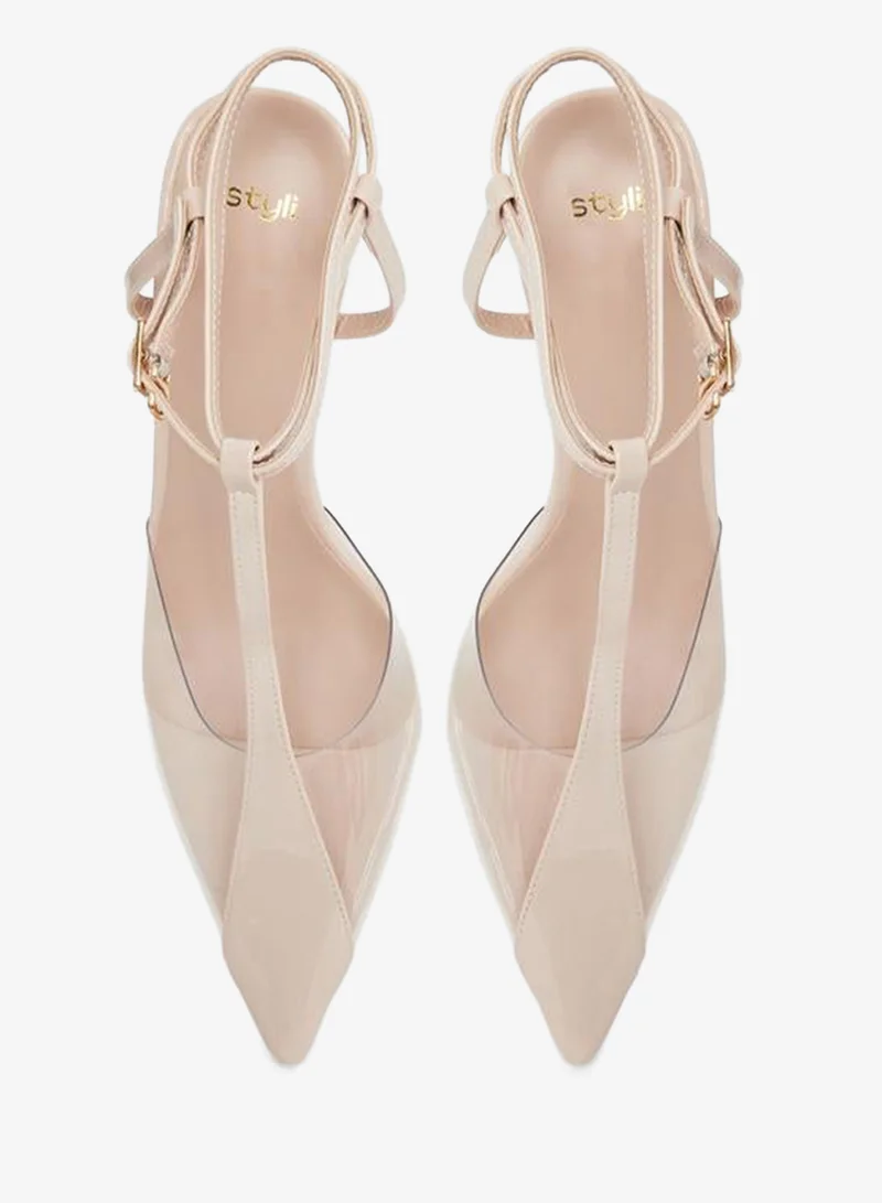 Styli  Women Nude Stiletto Heels Shoes for Women | Best Price UAE