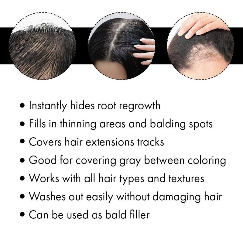 JEROME RUSSELL Hair Color Thickener - Jet Black - Image 4