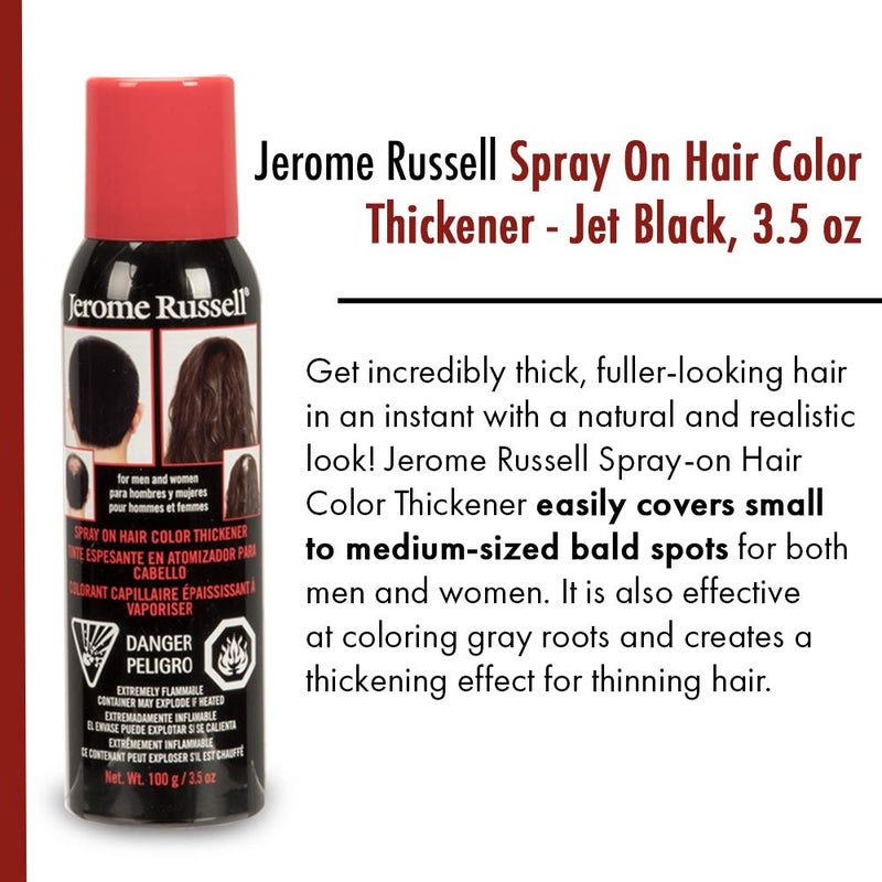 JEROME RUSSELL Hair Color Thickener - Jet Black - Image 3