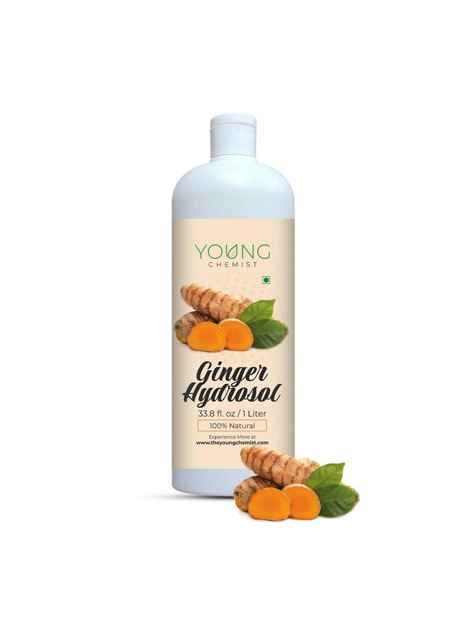 Young Chemist Pure And Natural Ginger Hydrosol Steam Distilled Purified Floral water Facial Aromatic Mist Soothing And Revitalizing Facial Toner In 1 Litre - Image 1
