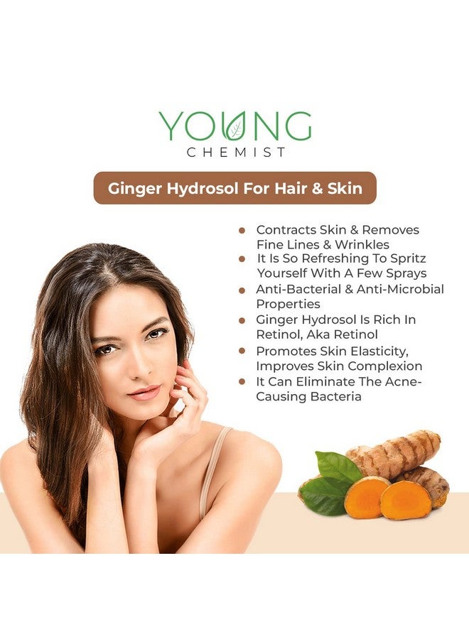 Young Chemist Pure And Natural Ginger Hydrosol Steam Distilled Purified Floral water Facial Aromatic Mist Soothing And Revitalizing Facial Toner In 1 Litre - Image 3
