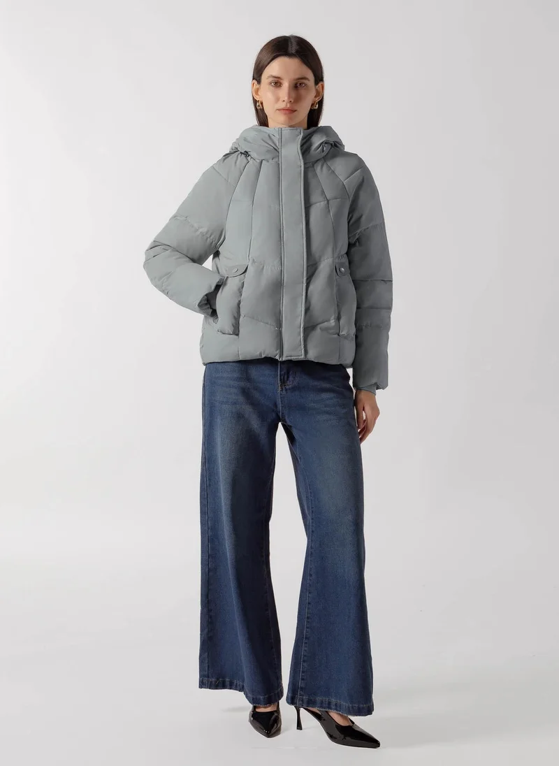 شايبس PANEL QUILTED SHORT PUFFER