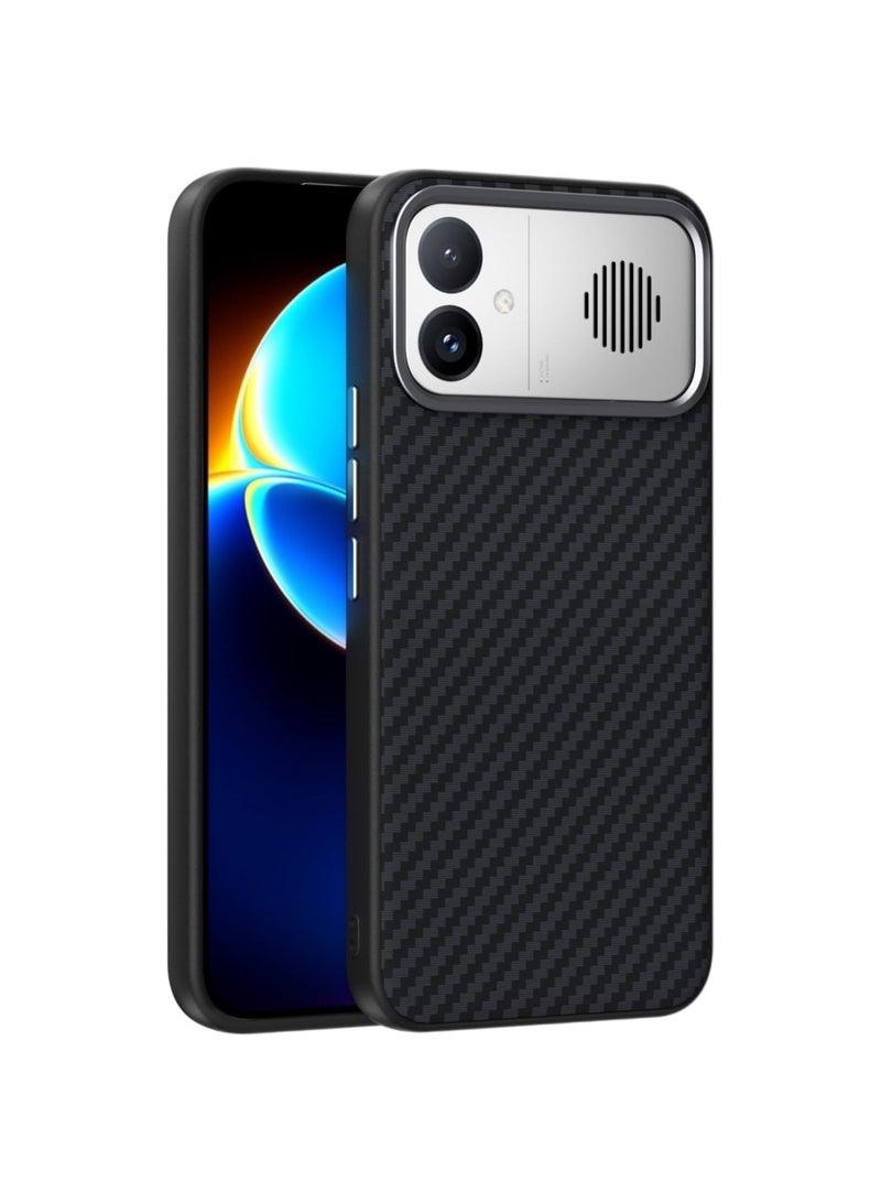 general The phone case is compatible with Redmi K90 Max 5G, featuring a magnetic carbon fiber geometric pattern imprint design and an ultra-thin phone case - Image 1