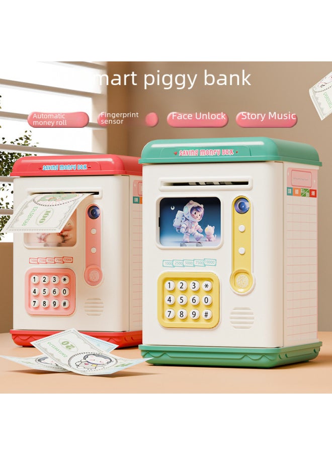 Generic Children's Piggy Bank Large Capacity Password Fingerprint Unlock ATM Password Safe Can Enter And Exit Money Box-Color:Dinosaur Smart Piggy Bank [blue] 6804  - Image 2