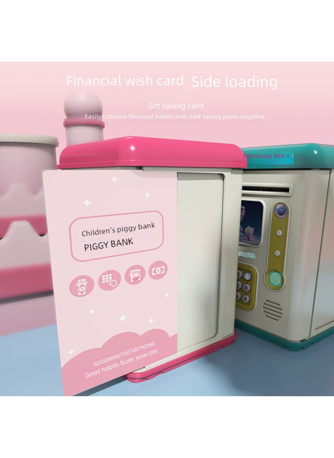 Generic Children's Piggy Bank Large Capacity Password Fingerprint Unlock ATM Password Safe Can Enter And Exit Money Box-Color:Dinosaur Smart Piggy Bank [blue] 6804  - Image 5