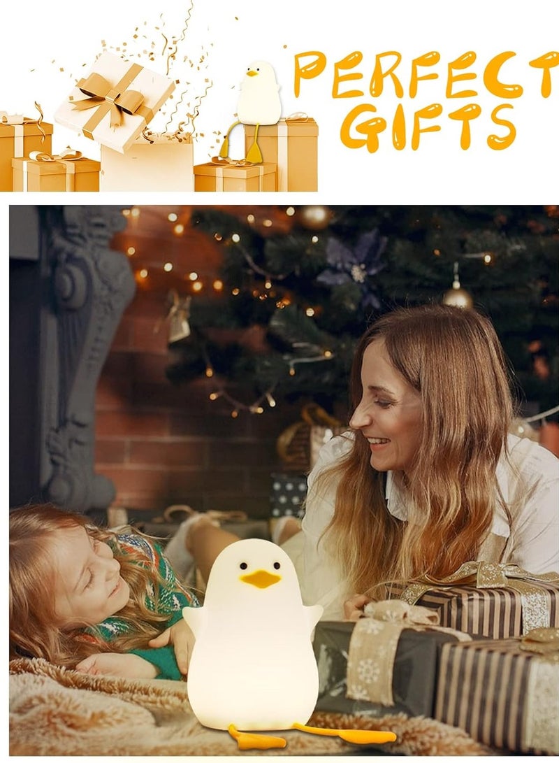 Night Light, Cute Kids Silicone Duck Light, Soft Silicone Kids Nursery Night Light USB LED Touch Light Kids Bedroom Decoration - Image 5