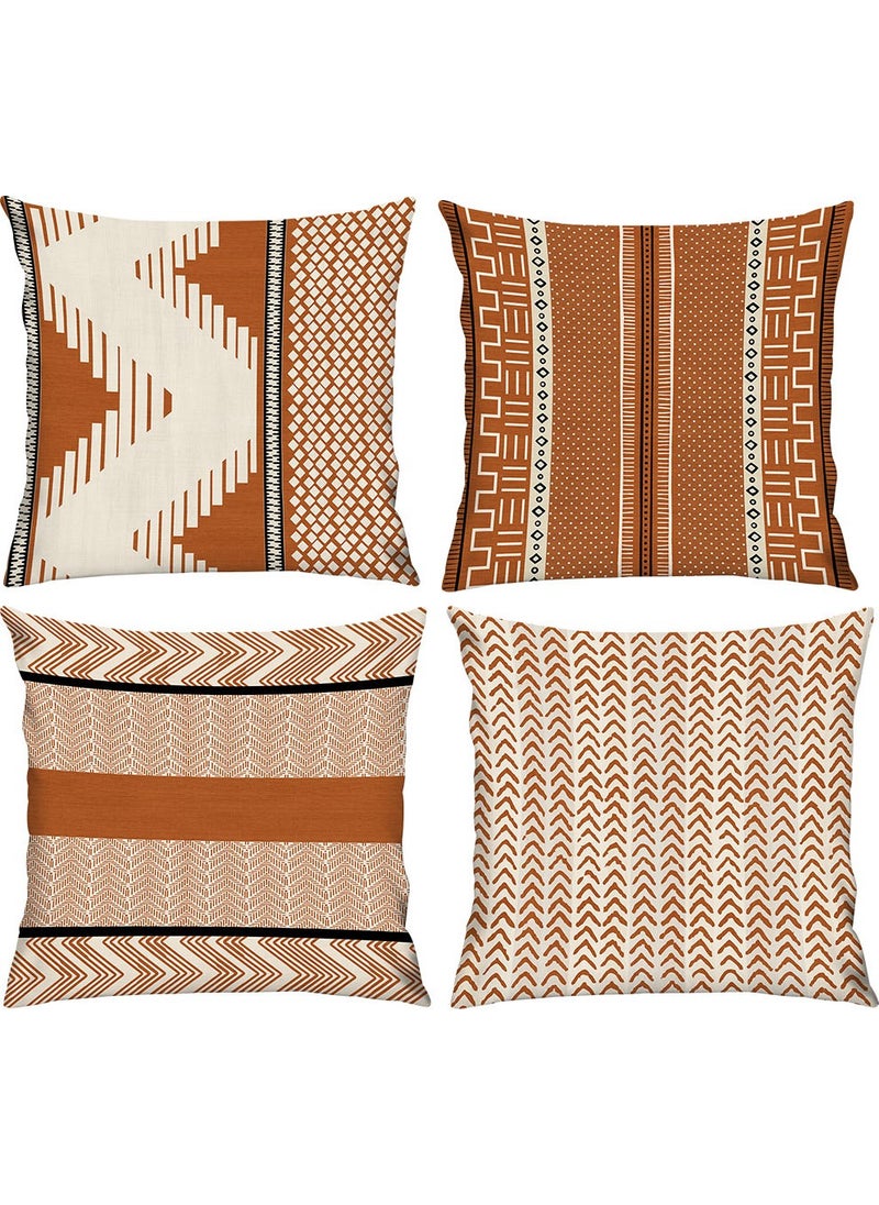 Ritmo Home Scandinavian Bohemian 4-Piece Throw Pillow Case 