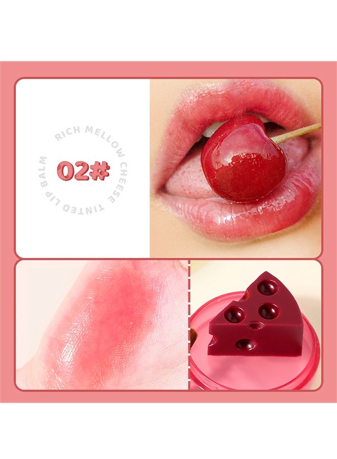 شيلافز بلسم شفاه كريستال شيري الملون، بلسم شفاه مثلث الجبنة الملون، عناية مرطبة طبيعية للشفاه طوال اليوم، بلسم شفاه يومي للبشرة الجافة والمتشققة، مهدئ ومنعش، علاج ترطيب وعناية بالشفاه. - Image 2