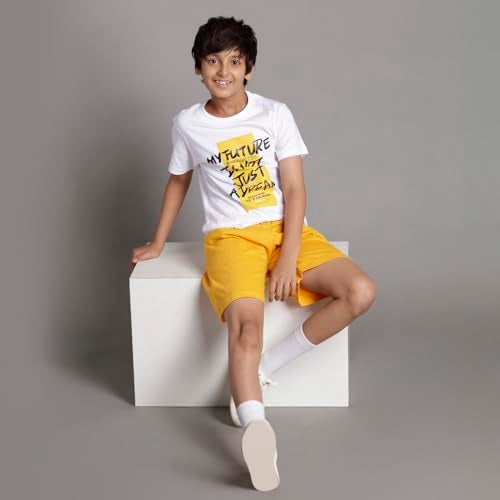 T2F Boy's Printed Cotton Regular Fit Tshirt and Shorts Set (Pack of 3) - Image 2