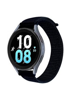 Samsung Galaxy Watch 5 / Galaxy Watch 5 Pro Band Nylon Loop Replacement Strap 20mm Compatible with Galaxy Watch5 (44mm/40mm) Galaxy Watch5 Pro (45mm) Dark Blue