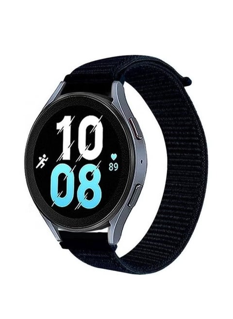 Samsung Galaxy Watch 5 / Galaxy Watch 5 Pro Band Nylon Loop Replacement Strap 20mm Compatible with Galaxy Watch5 (44mm/40mm) Galaxy Watch5 Pro (45mm) Dark Blue