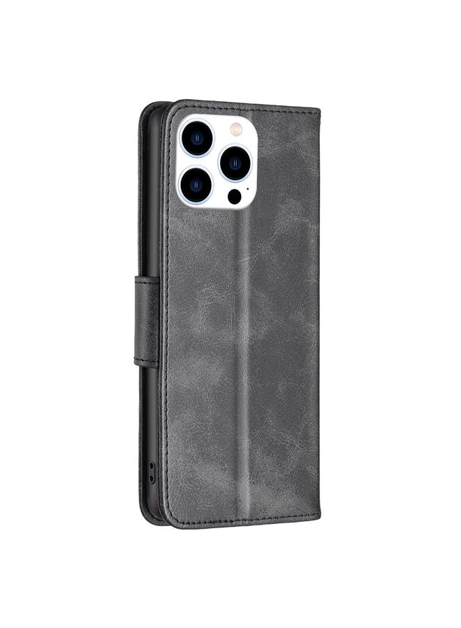 S-TOP Case For iPhone 16 Pro Max Lambskin Texture Pure Color Flip Leather Phone Case - Image 4