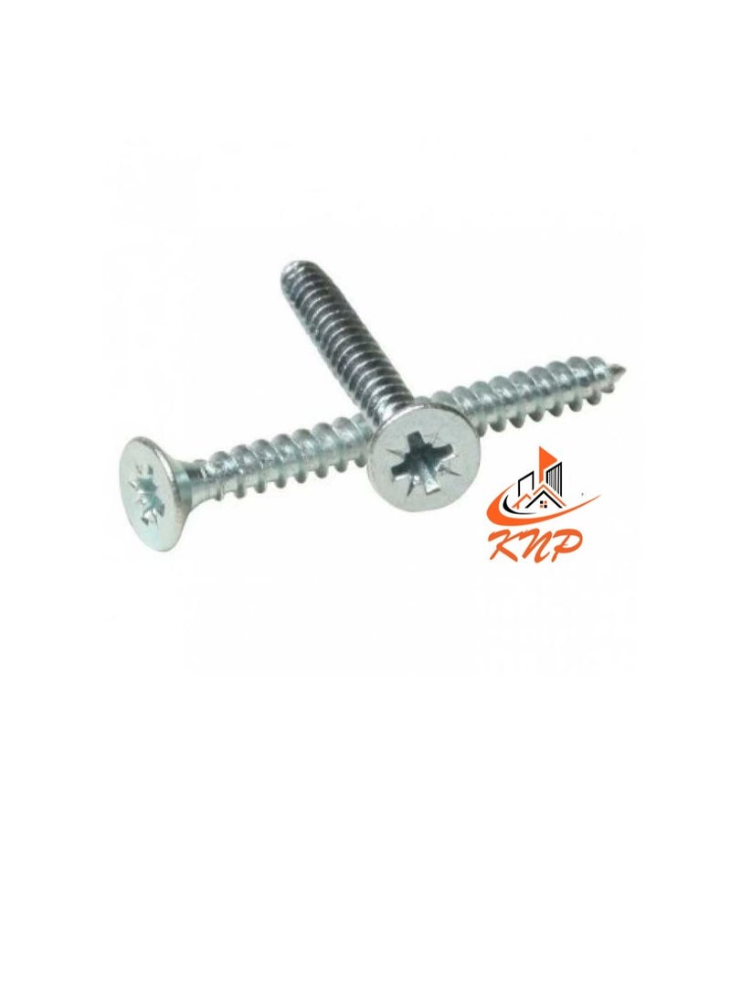 KNP KNP Steel Countersunk Head Twin thread Screws - Pack of 200 (1 1/2" x 6g) - Image 1