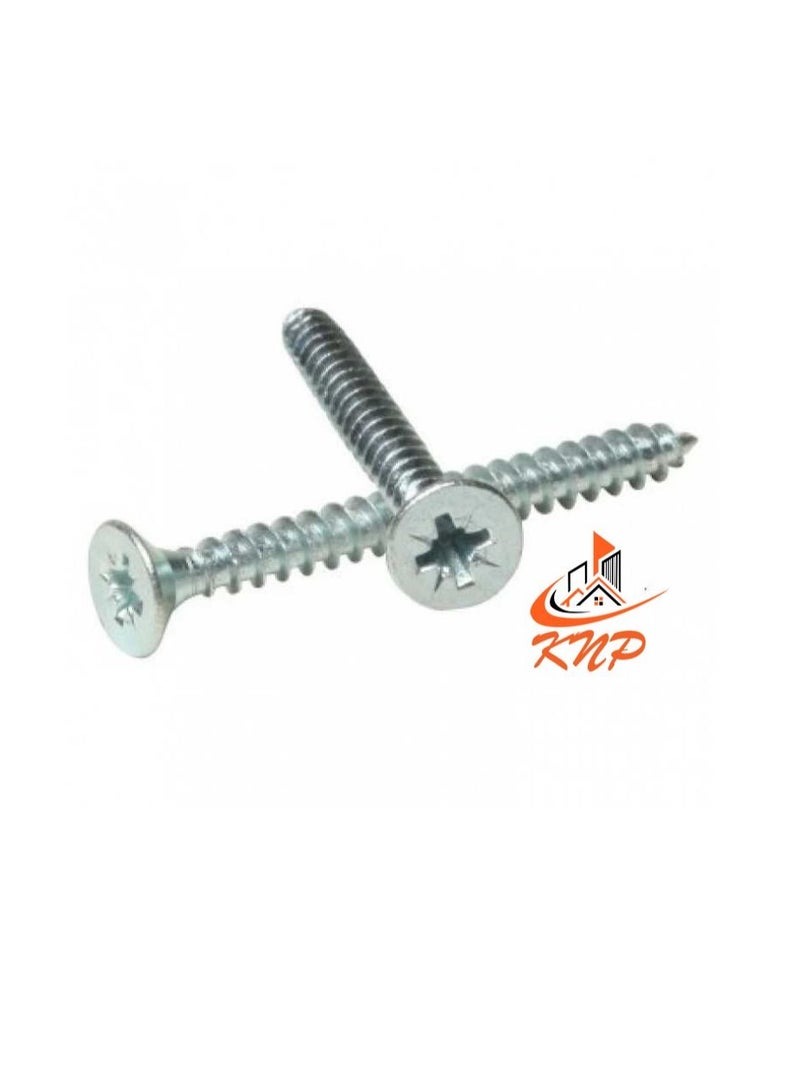 KNP KNP Steel Countersunk Head Twin thread Screws - Pack of 200 (1 1/2" x 6g) - Image 3