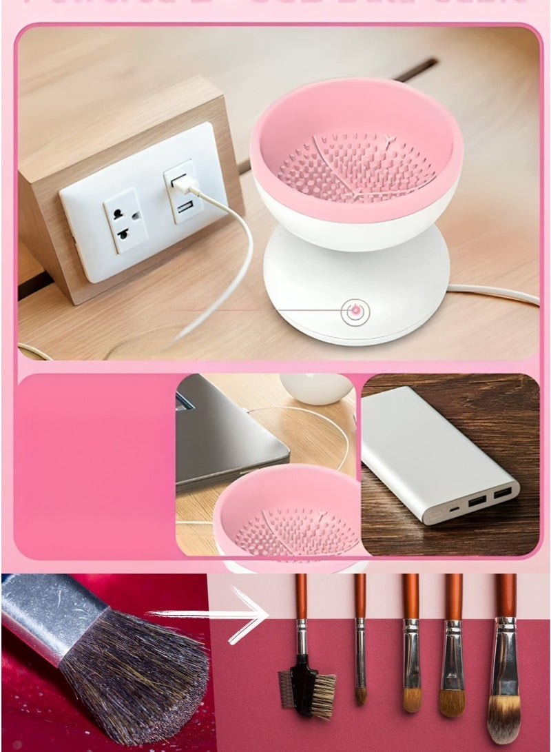 Automatic Electric Makeup Brush Cleaning Device – Gentle Deep Cleaning Silicone Mat for Thorough Removal of Cosmetic Build-Up – USB Rechargeable / Operated, Portable and Lightweight – Protects Brush Quality, Prevents Bacteria Growth, and Gives You Always Ready Brushes for Professional Results - Image 5