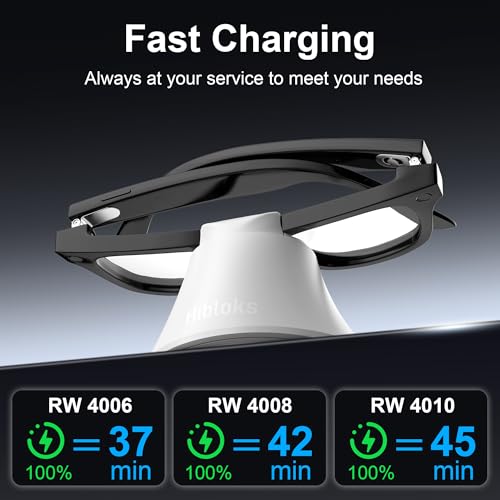 HIBLOKS Charging Station Compatible with Ray-Ban Meta Wayfarer/Gen 2 and Skyler/Gen 2 Accessories, Magnetic Charger Dock Stand with Fast Charging & LED Indicator for Smart Glasses & Glasses Case - Image 4