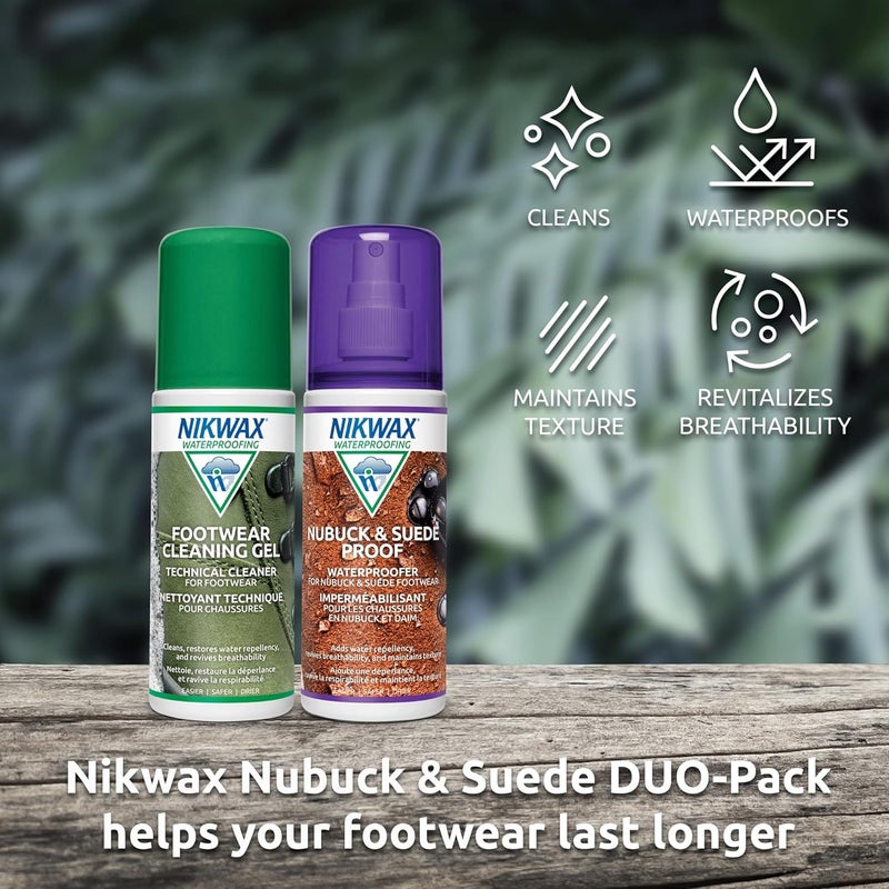 Nikwax Footwear Cleaning Gel and Nubuck & Suede Proof Twin Pack - 125ml Each - Image 4