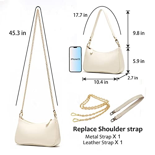 VODIU Clutch Tote Handbags with 2 Removable Straps and Zipper Closure Crossbody Bags Shoulder Purse Handbag for Women - Image 3