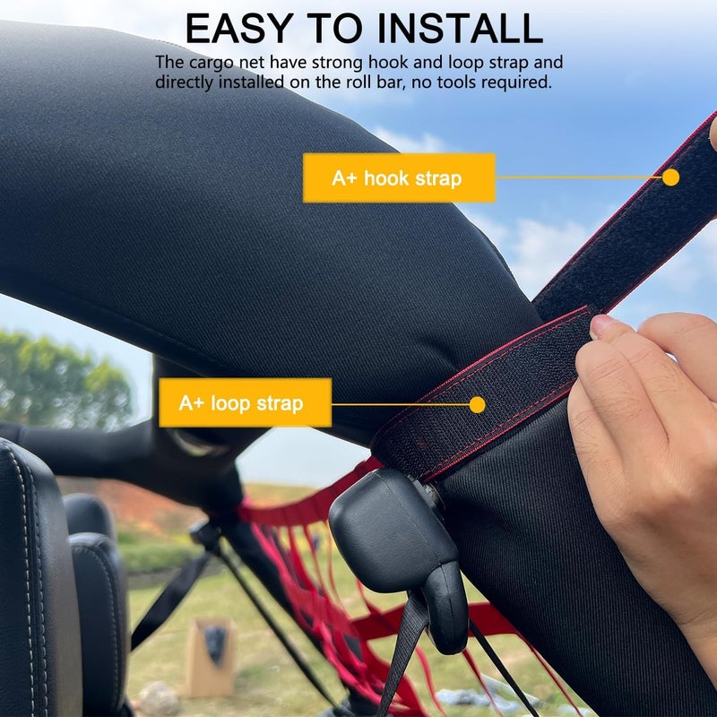 ROMASO Heavy Duty Cargo Net for Jeep Wrangler - Image 4