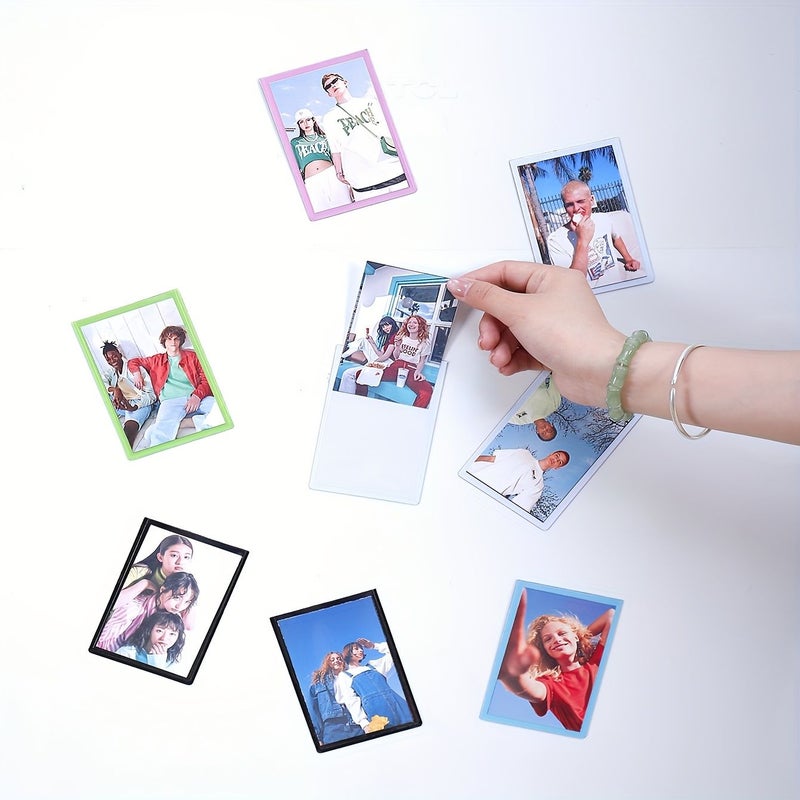 5 قطع إطارات صور مغناطيسية مقاس 3 بوصات، مغناطيس ناعم أبيض، ديكور للثلاجة للمنزل والمكتب وخزانة الملابس، هدية - Image 1