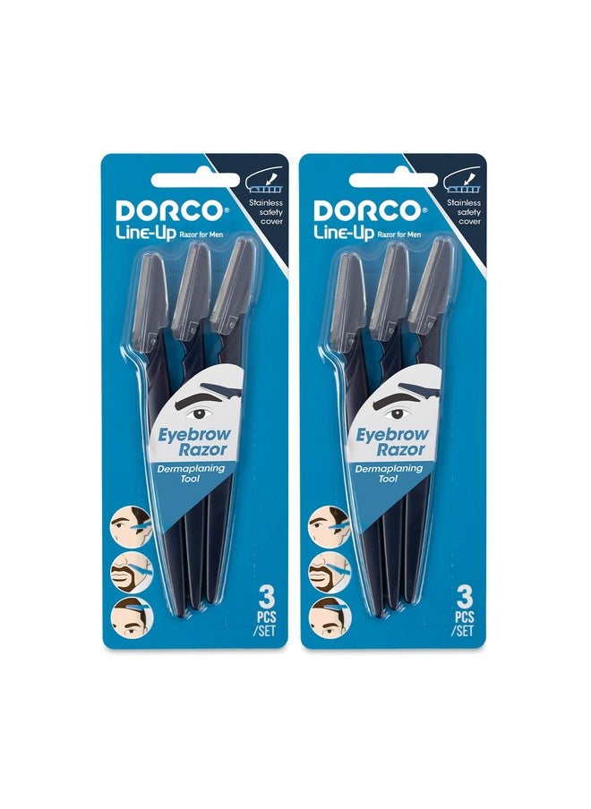 DORCO - Line-Up Razor For Men - Ultimate Grooming Tool For Mustache & Beard (2 Pack) - Image 1