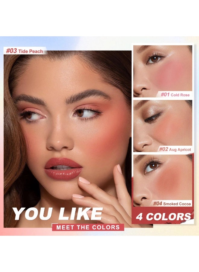 SACE LADY Creamy Blush Face Makeup No Drying Blusher Cosmetics Pigmented Smooths Nourishes for Lip Eye Cheek Beauty Make Up – Shade 02 Aug Apricot - Image 5