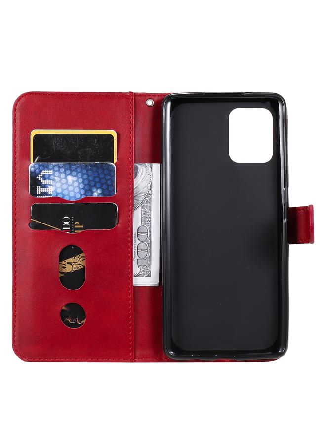 اس-توب جراب لهاتف Samsung Galaxy A42 5G جراب جلدي أنيق بسحاب من جلد العجل مع حامل وفتحات للبطاقات ومحفظة - Image 4