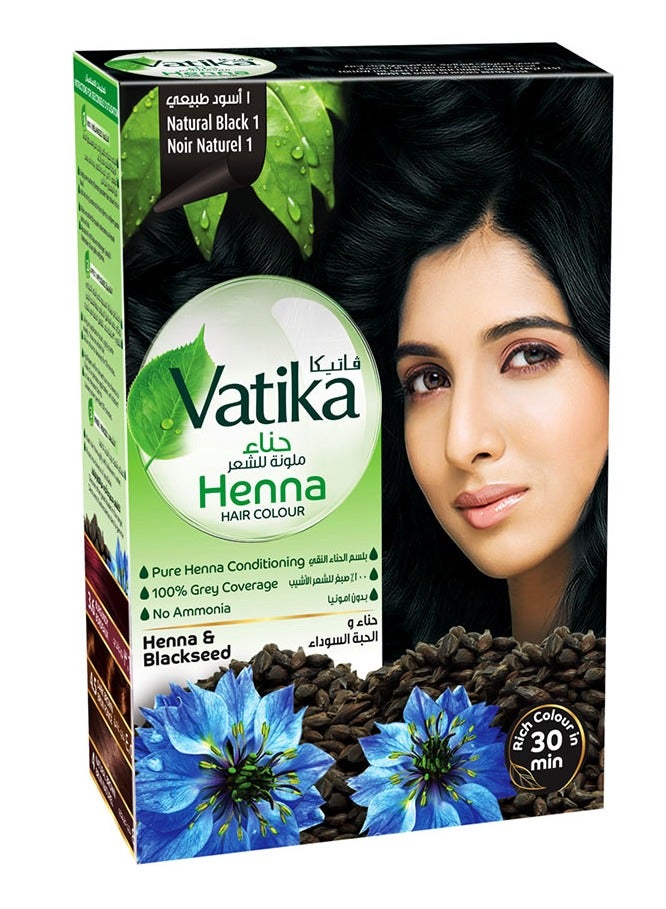 Vatika Natural Black Henna for White Hair, Ammonia-Free - Image 1
