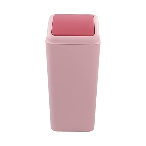 Ggbin 16 L Plastic Trash Cans with Swing Lid Garbage Can for Kitchen Office Pink - Image 1