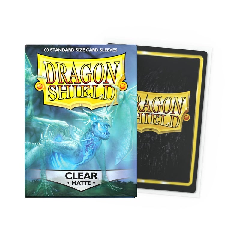 Dragon Shield | Standard Size Card Matte Sleeves | 100 CT - Smooth & Tough Premium TCG Sleeves | Compatible with Pokemon, Flesh & Blood, One Piece & Magic The Gathering | Clear - Matte - Image 2