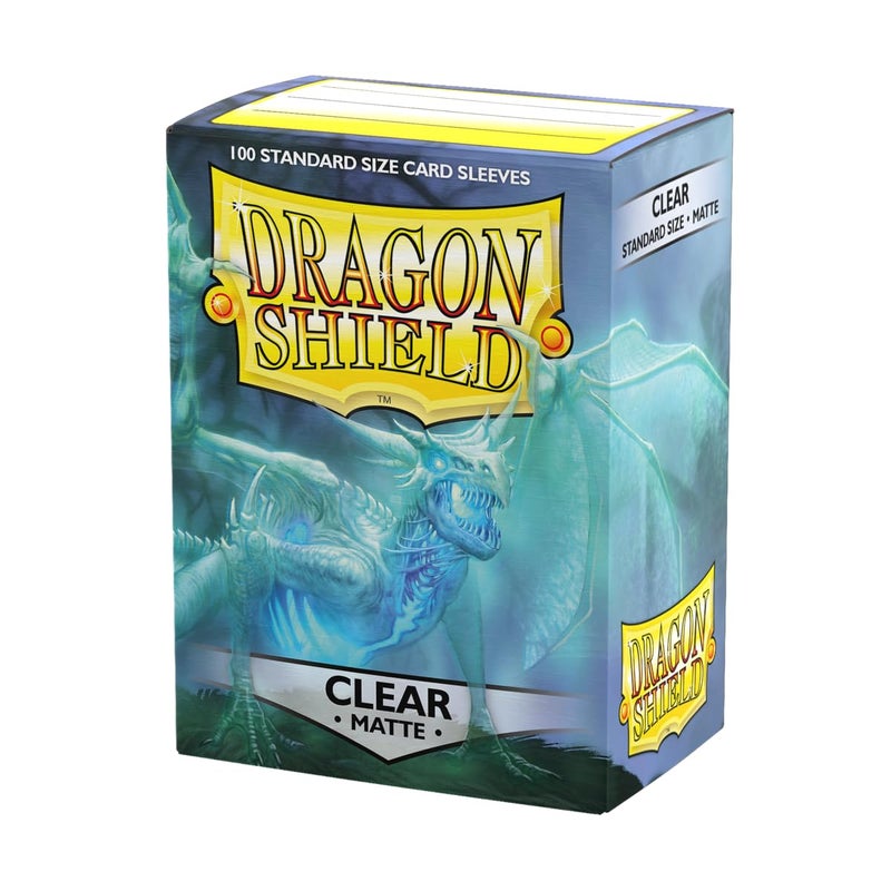 Dragon Shield | Standard Size Card Matte Sleeves | 100 CT - Smooth & Tough Premium TCG Sleeves | Compatible with Pokemon, Flesh & Blood, One Piece & Magic The Gathering | Clear - Matte - Image 1