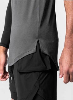 Generic Quick-Drying Fitness Single Sleeve Design Sports Tops Gym Muscle T-Shirts Fitness Bodybuilding Sleeveless T-Shirts Loose Basketball Training Equipment Sleeveless T-shirts (XXL)  - Image 3