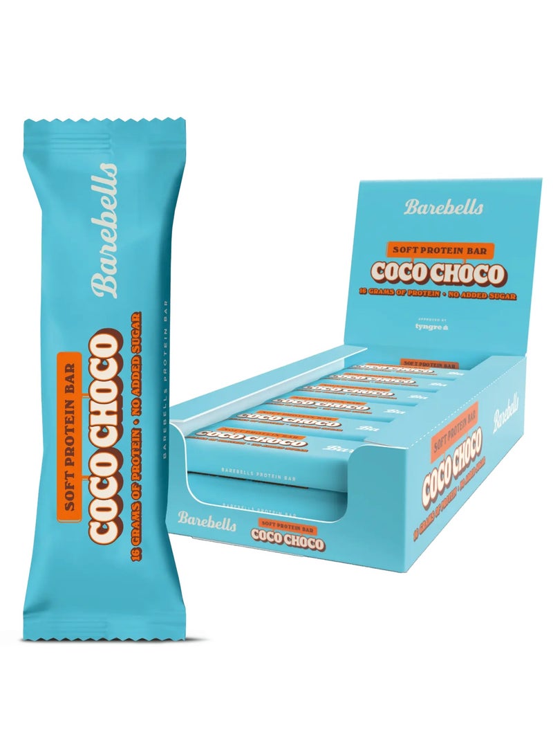 بيربيلز بار بروتين باربيلز ٥٥ غ بنكهة جوز الهند والشوكولاتة، عبوة من ١٢ قطعة - Image 1