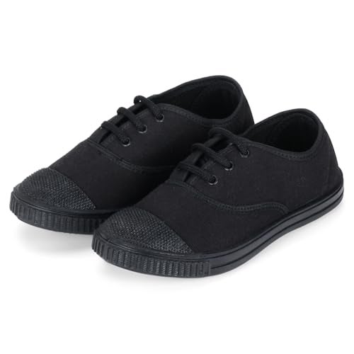 DOCTOR EXTRA SOFT Uniform Tennis Canvas School Shoes with Laces Black & White for Boys & Girls | Memory Foam Cushion & Anti-Bacterial Technology| Lightweight | Comfortable| Durable & Anti-Skid D-3004 - Image 4