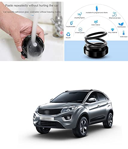 PRIKNIK Solar Energy Rotating Car Perfume with Long Lasting Organic Fragrance, Feel-Good Premium Car Air freshener Compatible with T-ata N-exon - Image 2
