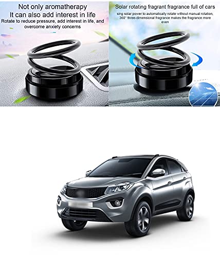 PRIKNIK Solar Energy Rotating Car Perfume with Long Lasting Organic Fragrance, Feel-Good Premium Car Air freshener Compatible with T-ata N-exon - Image 3