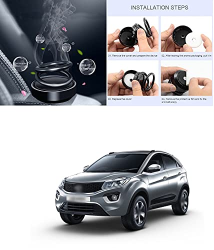 PRIKNIK Solar Energy Rotating Car Perfume with Long Lasting Organic Fragrance, Feel-Good Premium Car Air freshener Compatible with T-ata N-exon - Image 4