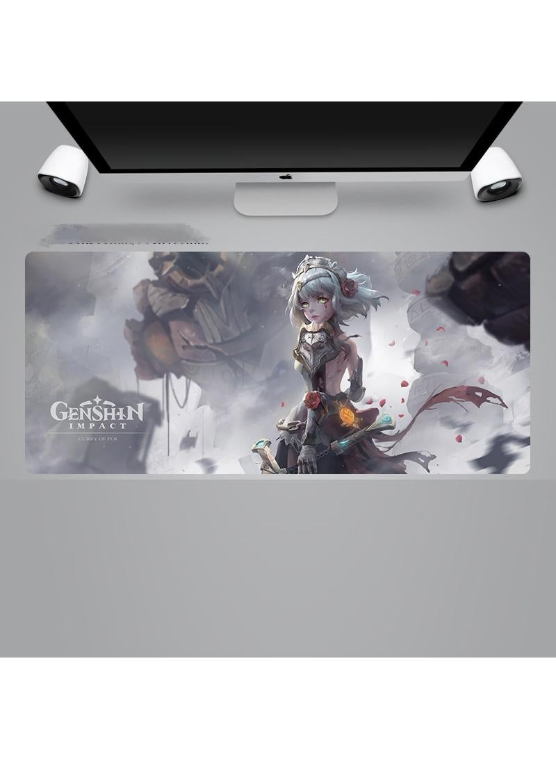 Y&D Genshin Anime Gaming Mouse Pad Extended Large Mat Desk Pad Stitched Edges Mousepad Long Mouse Pad And Non-Slip Rubber Base Mice Pad 900X400X4mm - Image 1
