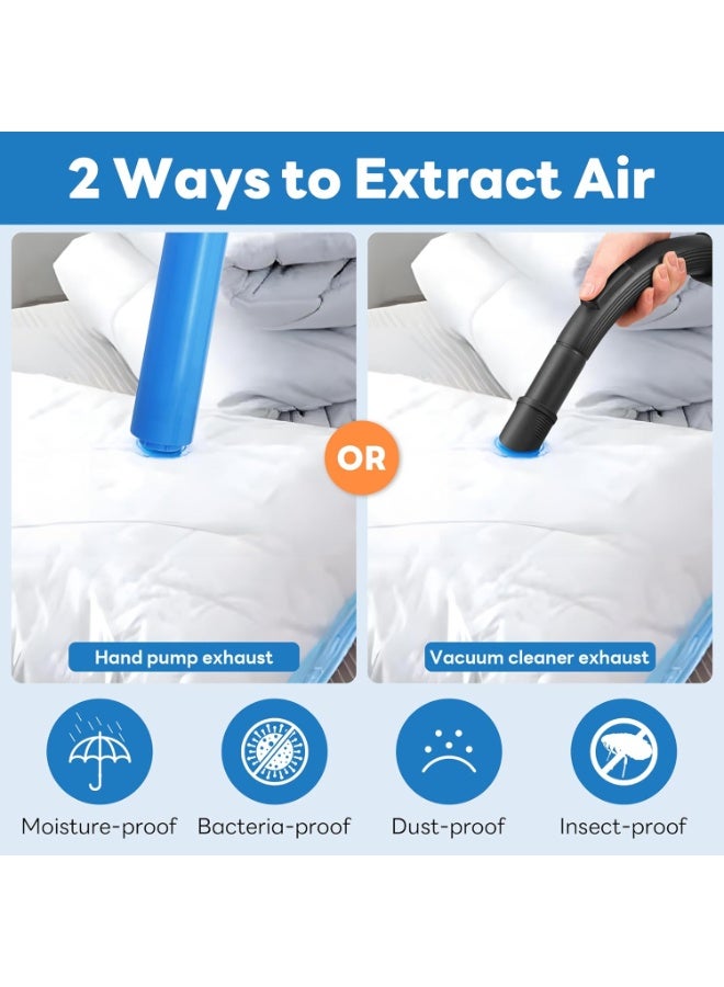 Eworld Vacuum Storage Bags with Hand Pump – Space-Saving Compression Bags for Clothes, Blankets, Comforters & Travel Organization, 10 Pcs - Image 3