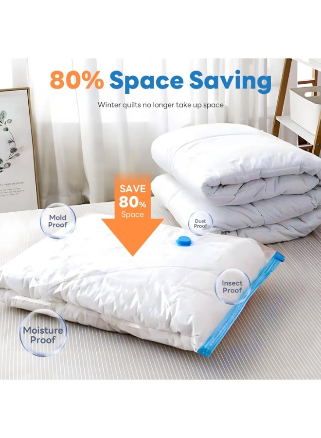 Eworld Vacuum Storage Bags with Hand Pump – Space-Saving Compression Bags for Clothes, Blankets, Comforters & Travel Organization, 10 Pcs - Image 5