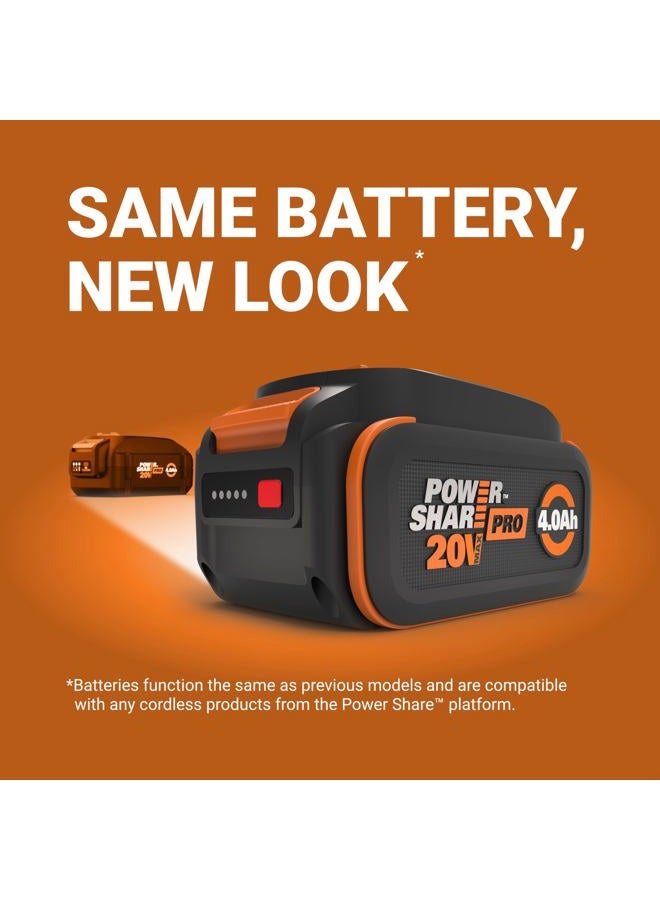 Worx 20 V Lithium-ion Battery 4.0 Ah PowerShare Pro 2 pcs WA3674.2 - Image 3