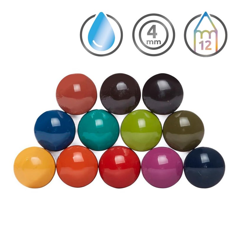 Derwent Inktense Pencils Tin, Set of 12, Great for Holiday Gifts, 4mm Round Core, Firm Texture, Watersoluble, Ideal for Watercolor, Drawing, Coloring and Painting on Paper and Fabric (0700928) - Image 4