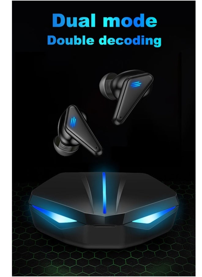 Generic - Wireless bluetooth headset gaming gaming headset single and binaural music gaming low latency TWS Bluetooth 5.0 headset wireless earbuds true wireless compatible apple Suitable for Android and other s - Image 1