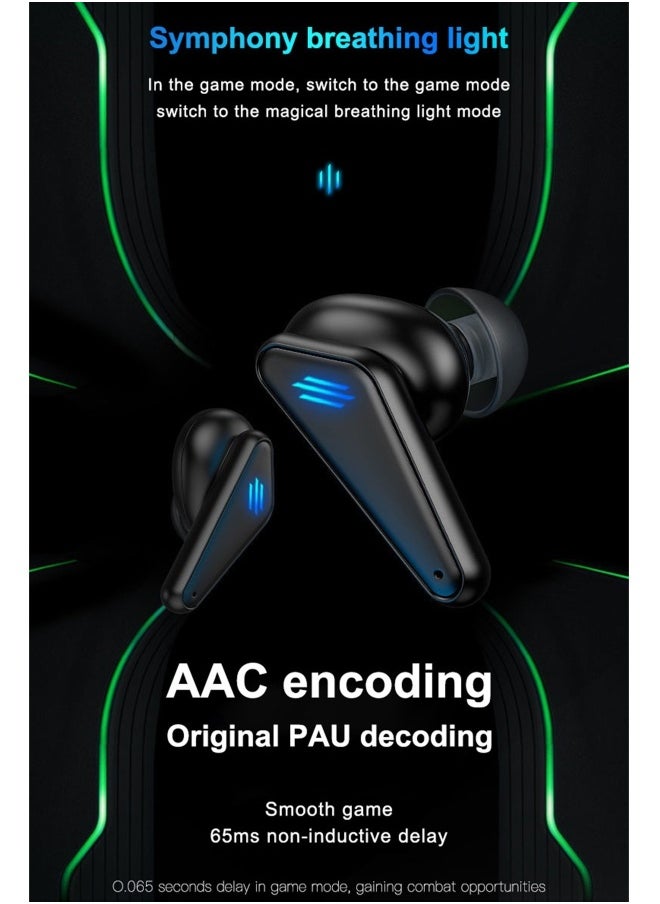 Generic - Wireless bluetooth headset gaming gaming headset single and binaural music gaming low latency TWS Bluetooth 5.0 headset wireless earbuds true wireless compatible apple Suitable for Android and other s - Image 1