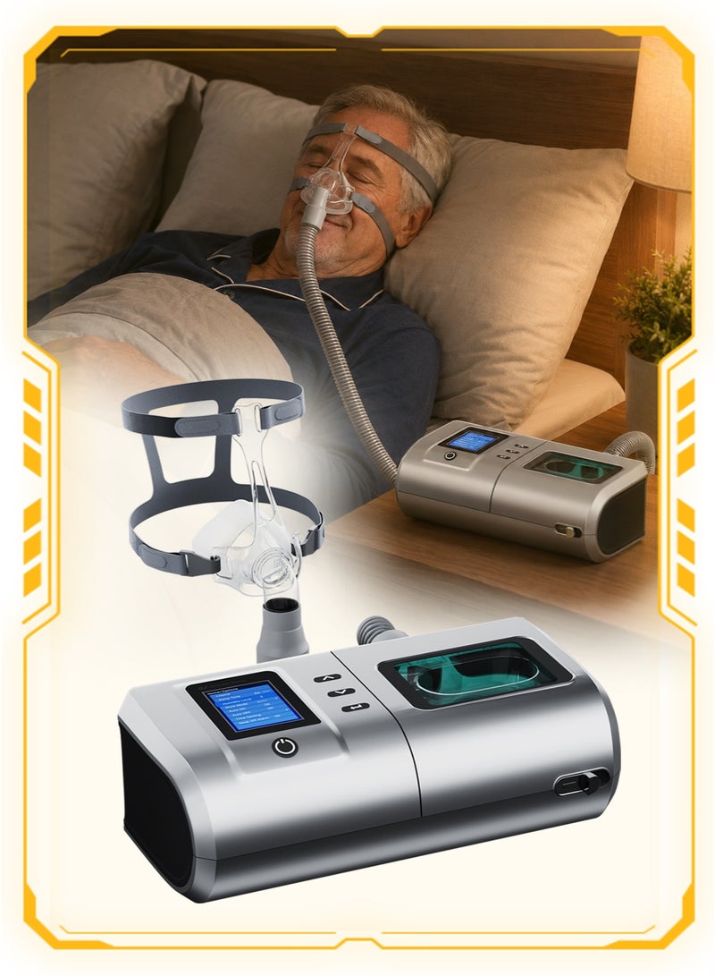 فارون جهاز CPAP التلقائي مع مرطب ساخن، جهاز توقف التنفس أثناء النوم مع وضعين (تلقائي/CPAP)، تشغيل هادئ مع قناع أنفي وحقيبة سفر للاستخدام المنزلي - Image 1